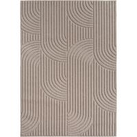 TEPPICH Flachgewebe LANGAU in Beige, mit geometrischen Bögen, 60 x 110 cm - Beige, Textil (110/60cm) - KADIMA DESIGN