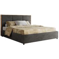 POLSTERBETT LERIO CLASSIC 140/200 - Dunkelgrau Velvet - Multipocket-Matratze - Dunkelgrau, Textil (140/200cm) - MKS