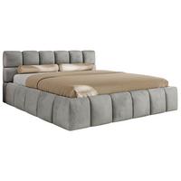 POLSTERBETT NIRA CLASSIC 160/200 - Hellgrau Velvet - Multipocket-Matratze - Hellgrau, Textil (160/200cm) - MKS