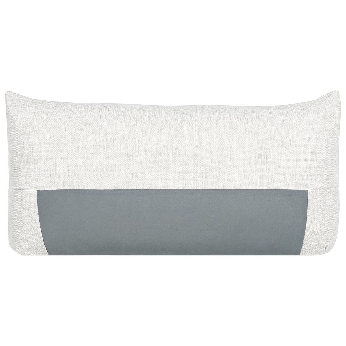 3-SITZER-SOFA cremeweiß mit Kissen Luvos - Hellbraun/Weiß, Textil (220/75/104cm) - Beliani