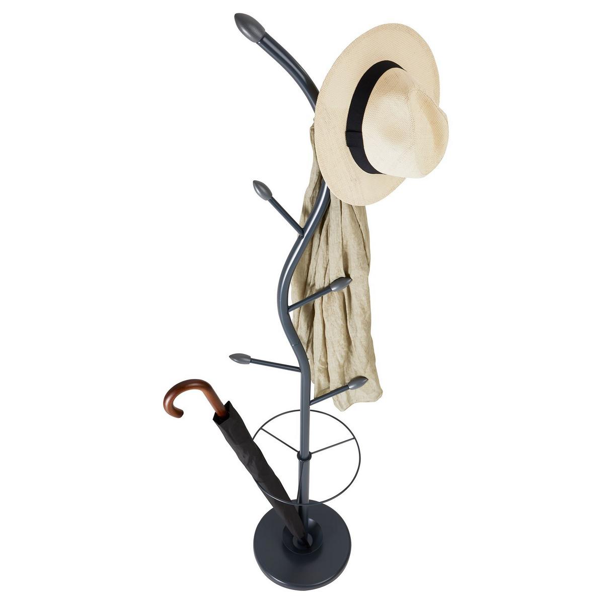 KLEIDERSTÄNDER TRIANA grau - Grau, Metall (30/185/30cm) - IDIMEX
