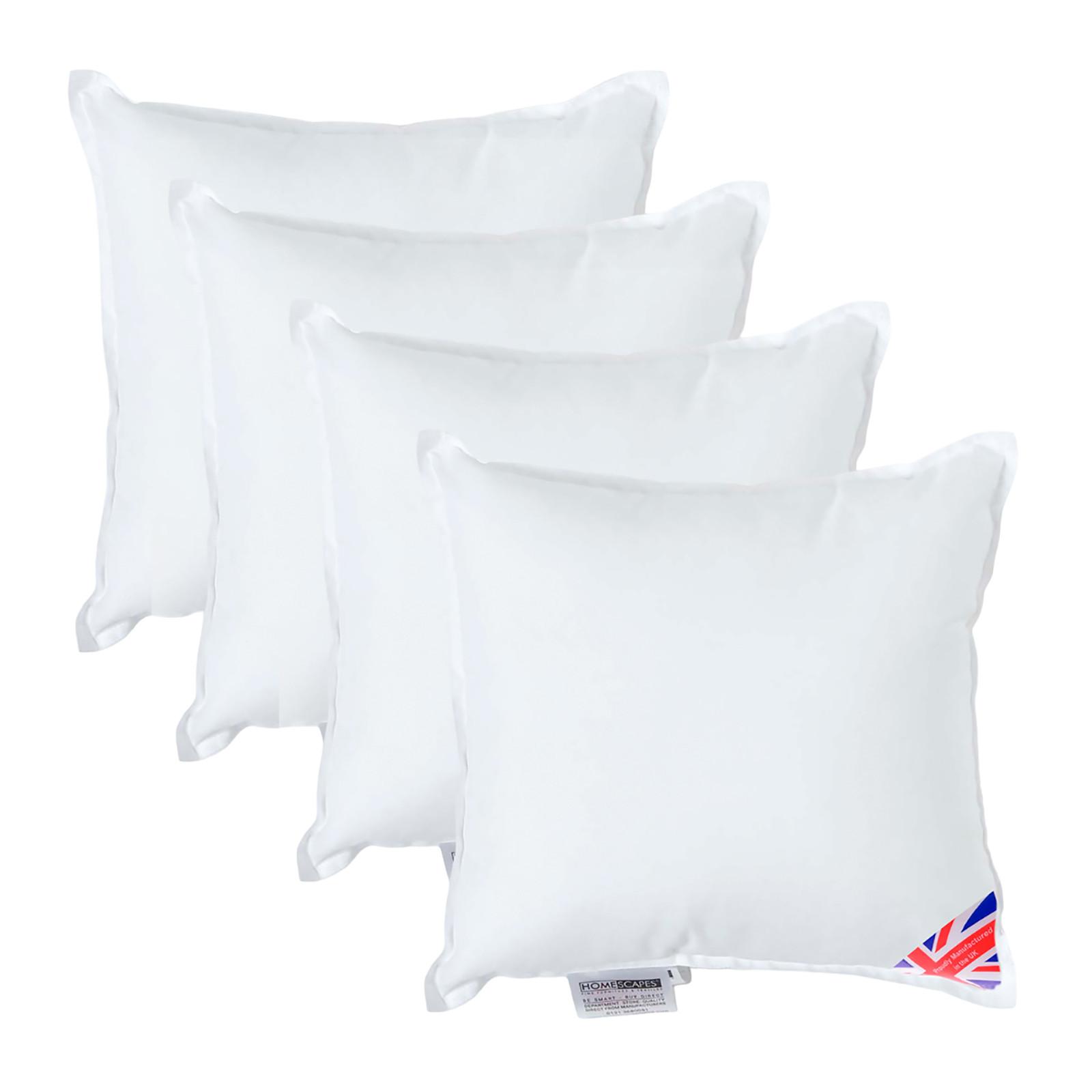FÜLLKISSEN 4er-Set – 35/35 cm, Super-Mikrofaser - Weiß, Textil (35/35cm) - Homescapes