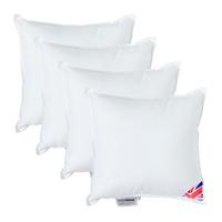 FÜLLKISSEN 4er-Set – 35/35 cm, Super-Mikrofaser - Weiß, Textil (35/35cm) - Homescapes