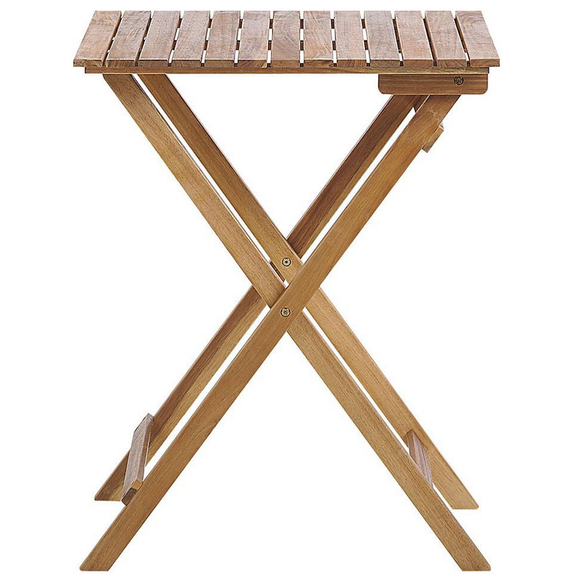 BALKONSET 2-Sitzer Akazienholz hellbraun Terni - Hellbraun, Holz - Beliani