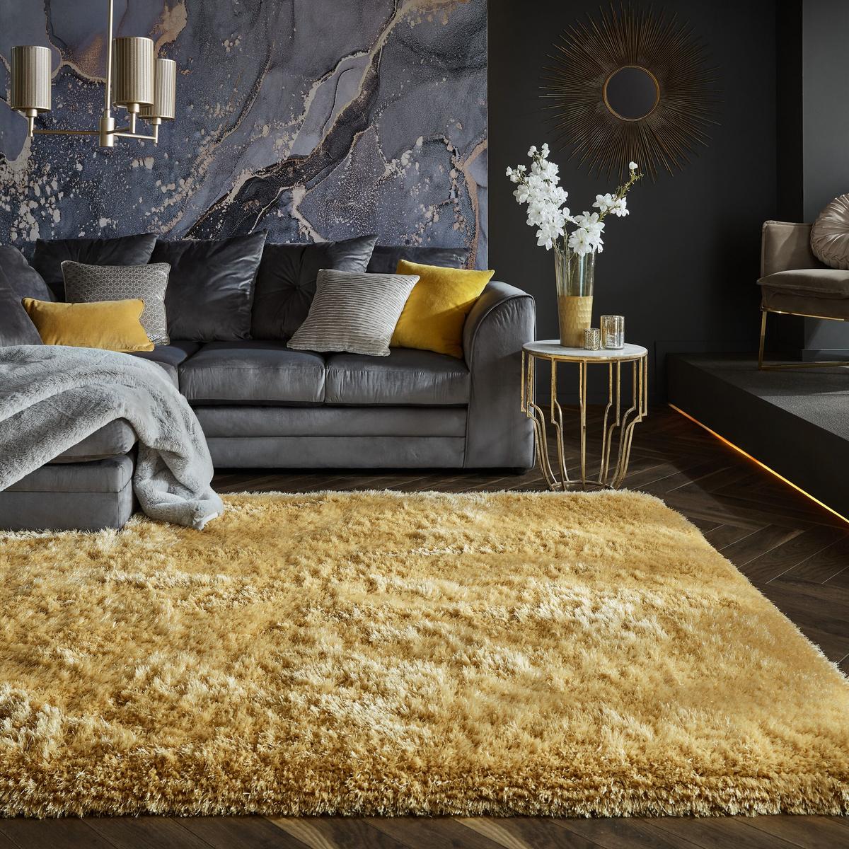 TEPPICH ORWELL, einfarbig, Senfgelb, 200 x 290 cm - Gelb, Textil (200/290cm) - KADIMA DESIGN
