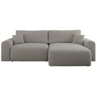 ECKSOFA NELSON Grau Boucle - Schwarz/Grau, Kunststoff/Textil (274/152cm) - MKS