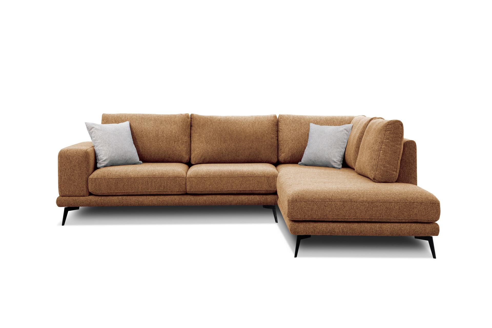 ECKSOFA MEDIOLANE 5-Sitzer, orange - Orange, Holzwerkstoff/Textil (282/219cm) - Wozimo