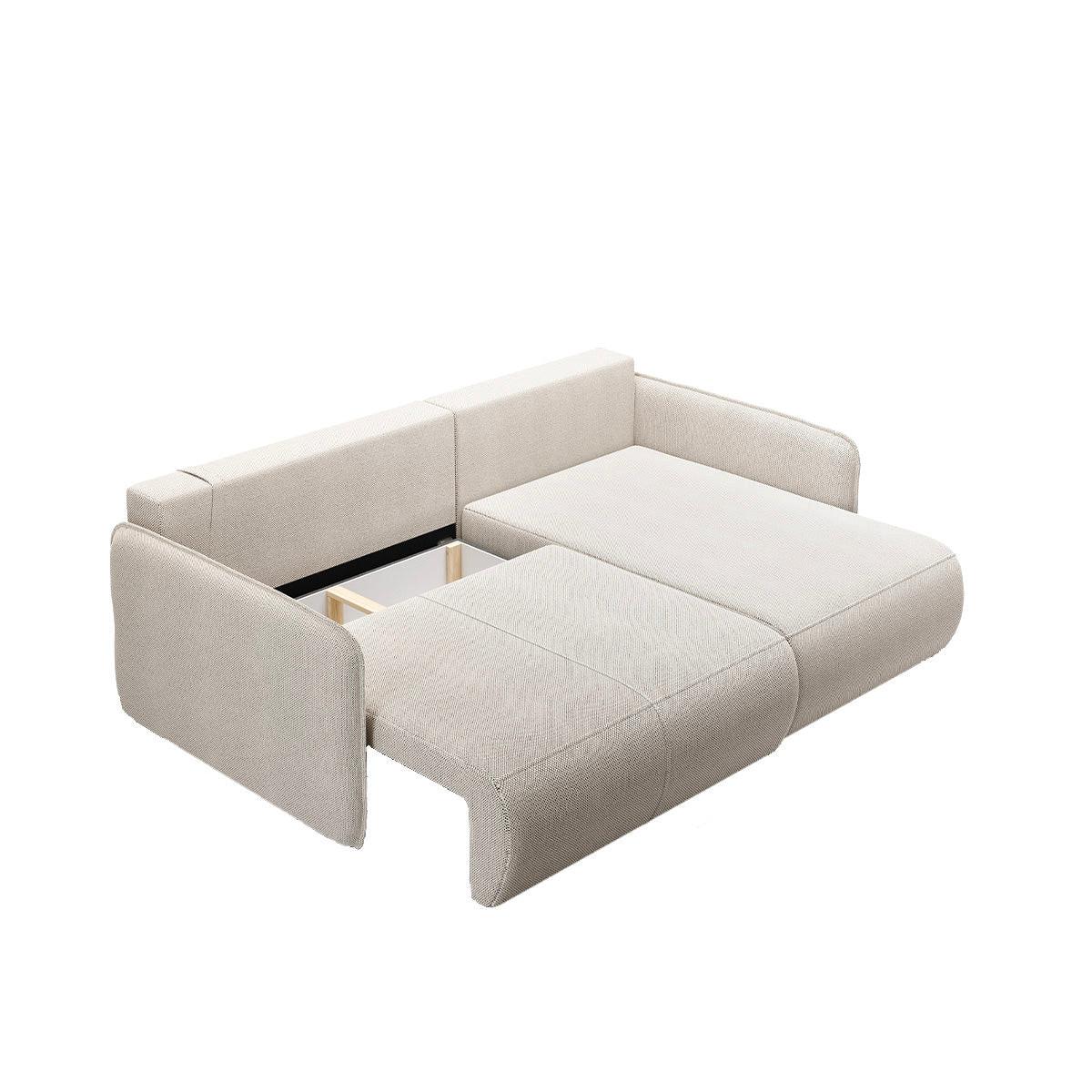 ECKSOFA Claudio 3 Sitzplätze Hellgrau - Grau, Holz (207/148cm) - Petits-meubles