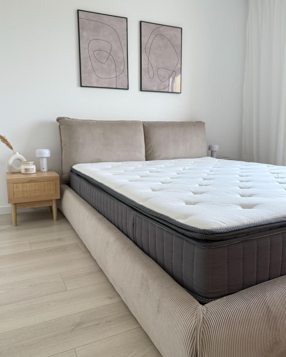 GEL-MEMORYSCHAUM-TASCHENFEDERKERNMATRATZE H3/4 Fest 160/200 cm Pleasant - Weiß, Textil (160/200cm) - Beliani