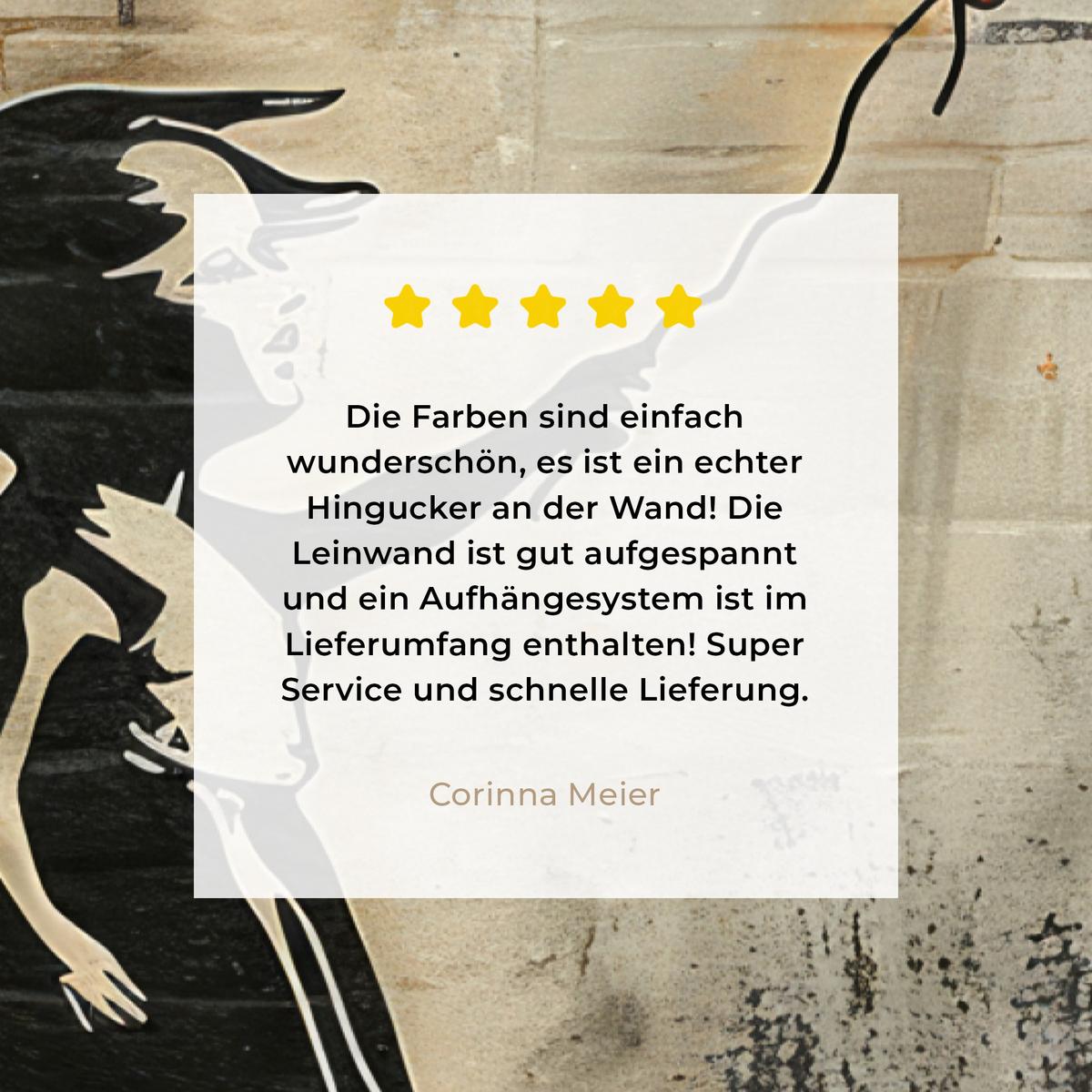 LEINWANDBILD Graffiti - Banksy - Mädchen - Straßenkunst Deko XXL 80x120 cm - Sandfarben, Textil (80/120cm) - MuchoWow