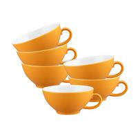 TEETASSEN Liberty Pure Colors Mango Orange 140 ml 6er Set - Orange, Keramik (0.14L) - Seltmann Weiden