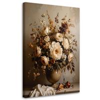 LEINWANDBILD Blumen 40x60cm - Beige, Textil (40/60cm) - Feeby