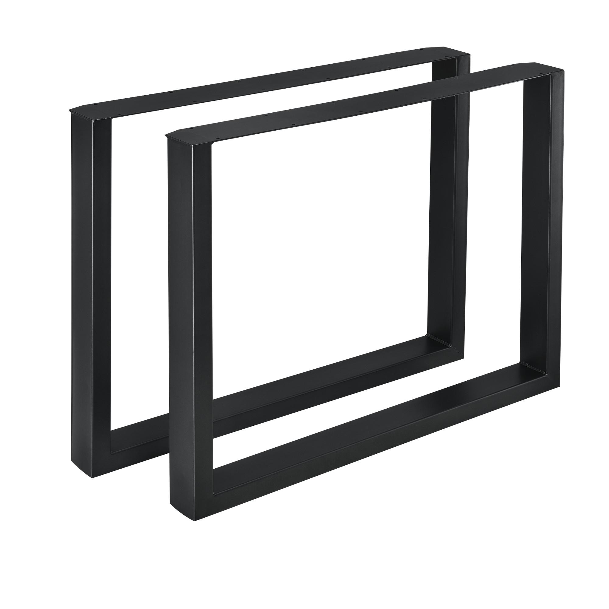 TISCHGESTELL-SET 2 TLG. Makers - Schwarz, Metall (90/72/8cm) - [en.casa]