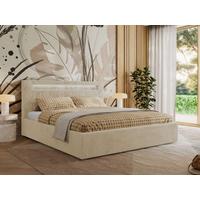 POLSTERBETT GOLD 5 CLASSIC 140/200 - Creme Plüsch - Pocket-Matratze - Creme, Textil (140/200cm) - MKS