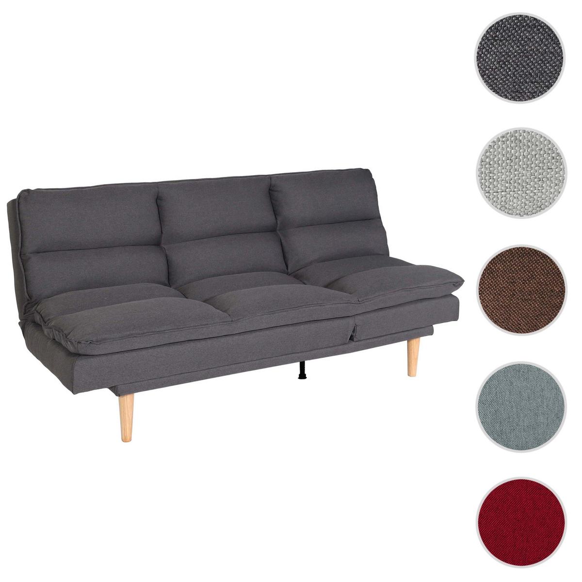 SCHLAFSOFA Grau - Dunkelgrau/Grau, Textil (180/90/110cm) - MCW