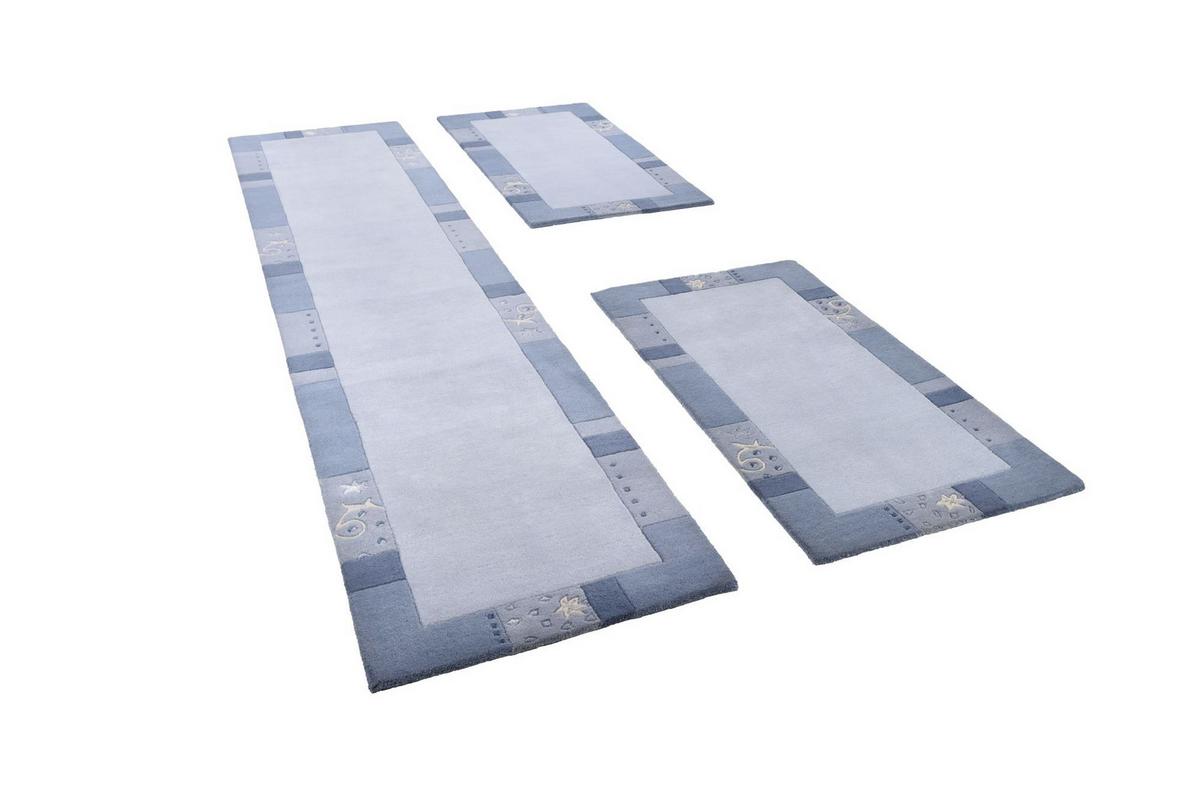 HANDTUFTTEPPICH Royal Ganges 160x230 cm - Hellblau, Textil (160/230cm) - THEKO