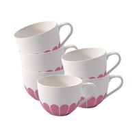KAFFEETASSEN Fleur Couleur Cassis 160 ml 6er Set - Pink, Keramik (0.16L) - Villeroy & Boch