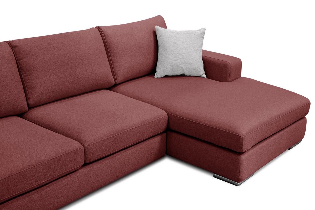 ECKSOFA OTTO 4-Sitzer, bordeaux - Bordeaux, Holzwerkstoff/Textil (279/159cm) - Wozimo