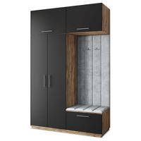 GARDEROBENSCHRANK REMA 150/240/60 cm Modern Eichefarben - Eichefarben/Hellgrau, Holzwerkstoff (150/240/60cm) - MASSENO