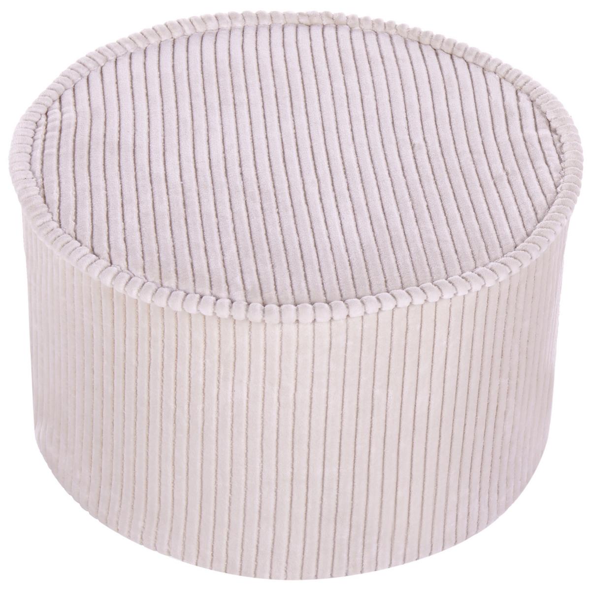 POUF Hellbeige Zikria - Beige, Textil (40/25/40cm) - Beliani