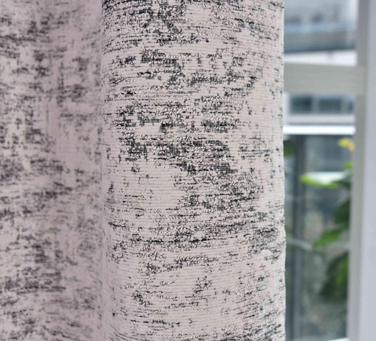 VORHANG VENEDIG HxB 245x140 cm Creme Schwarz - Creme, Textil (140/245cm) - Gardinenbox