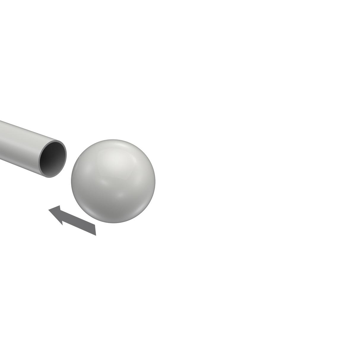 ENDSTÜCKE FÜR GARDINENSTANGEN 20 mm Ø, Luino Weiß, Packung 2 Stück - Weiß, Metall (2.5/3/3cm) - INTERDECO