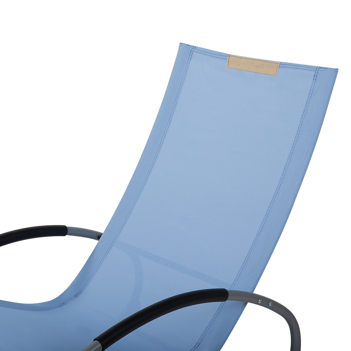 GARTENLIEGE Schaukelfunktion pastellblau Campo - Pastellblau, Textil (62/88/107cm) - Beliani