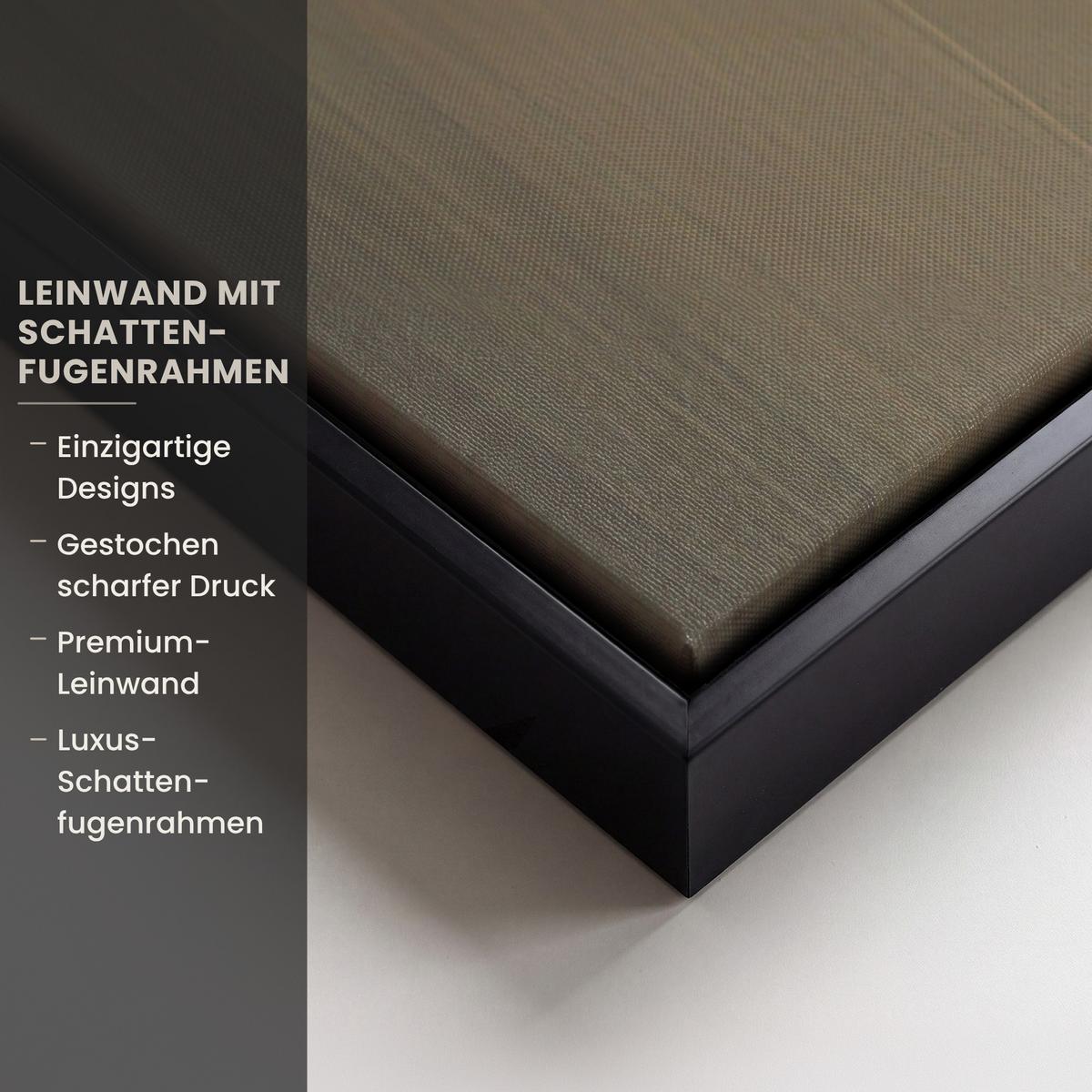 LEINWAND Bilder mit Rahmen - Hügel - Abstrakt - Kreuz - Christentum - 80x120 - Beige, Textil (80/120cm) - MuchoWow