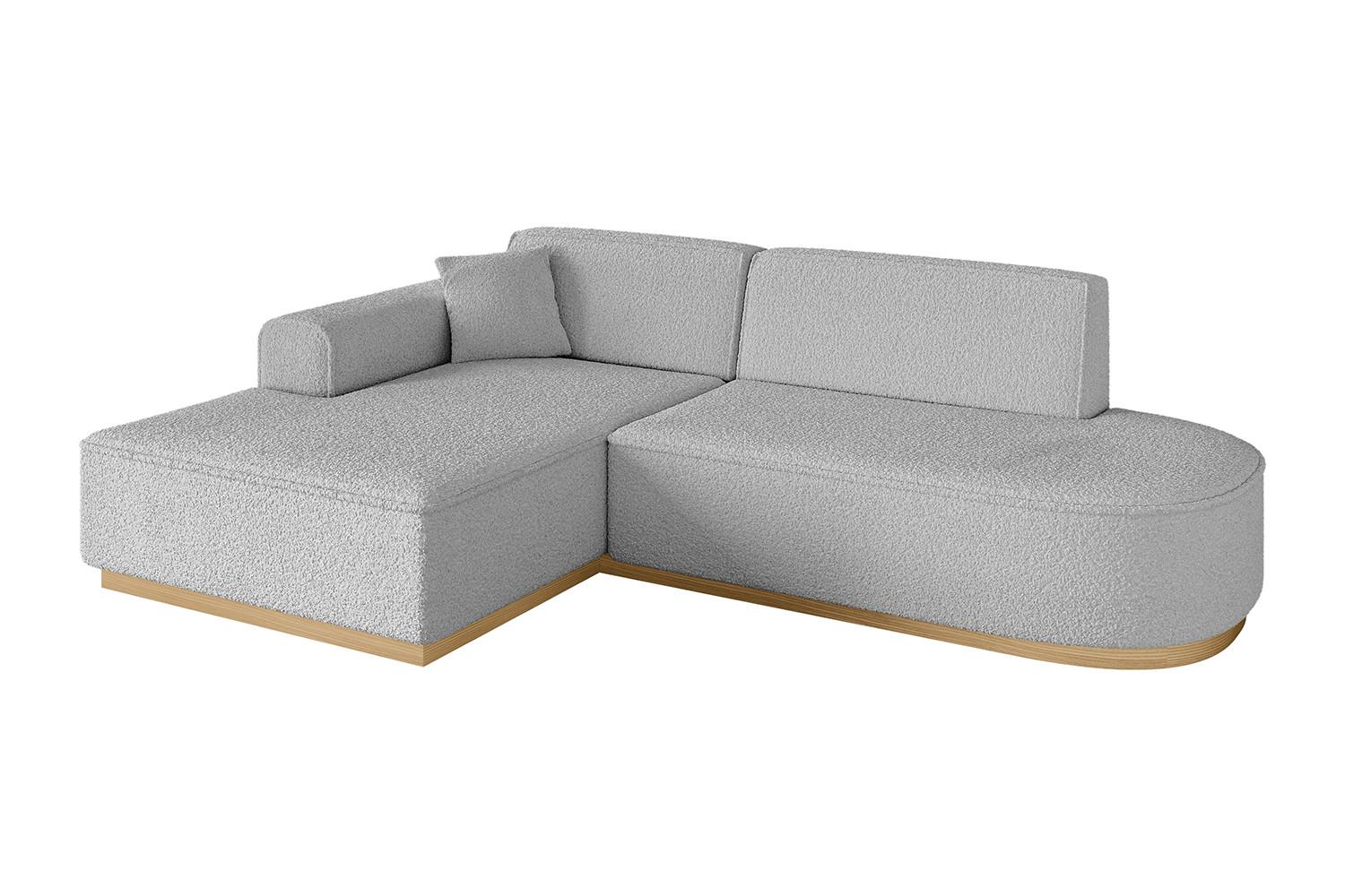 ECKSOFA Ottomane Links IREA-L1-v2 - 232x165x80 cm Hellgrau - Hellgrau, Holzwerkstoff/Textil (232/165cm) - ALTDECOR