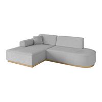 ECKSOFA Ottomane Links IREA-L1-v2 - 232x165x80 cm Hellgrau - Hellgrau, Holzwerkstoff/Textil (232/165cm) - ALTDECOR