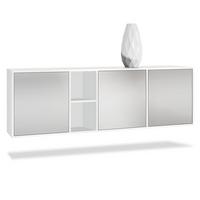 SIDEBOARD Cuba Türen in Hellgrau seidenmatt - Greige, Holzwerkstoff (182/53/35cm) - Vladon