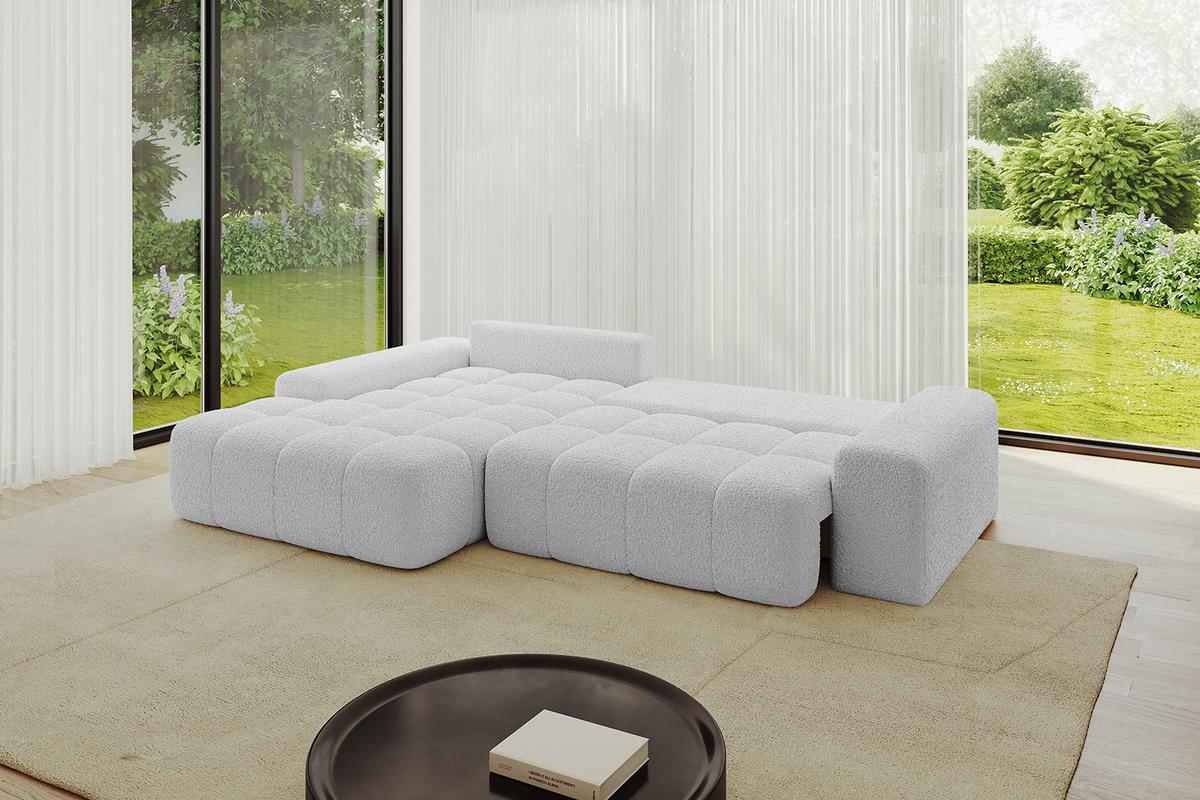 ECKSOFA Ottomane Links ENSI-L - 267x164x69 cm Hellgrau - Hellgrau, Holzwerkstoff/Kunststoff (267/164cm) - ALTDECOR