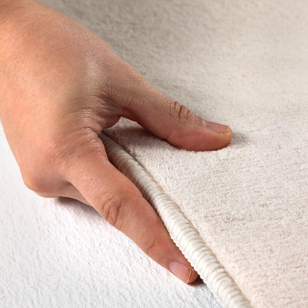 TEPPICH Kurzflor Waschbar LECH in Creme, einfarbig, 140 x 200 cm - Beige, Textil (200/140cm) - KADIMA DESIGN