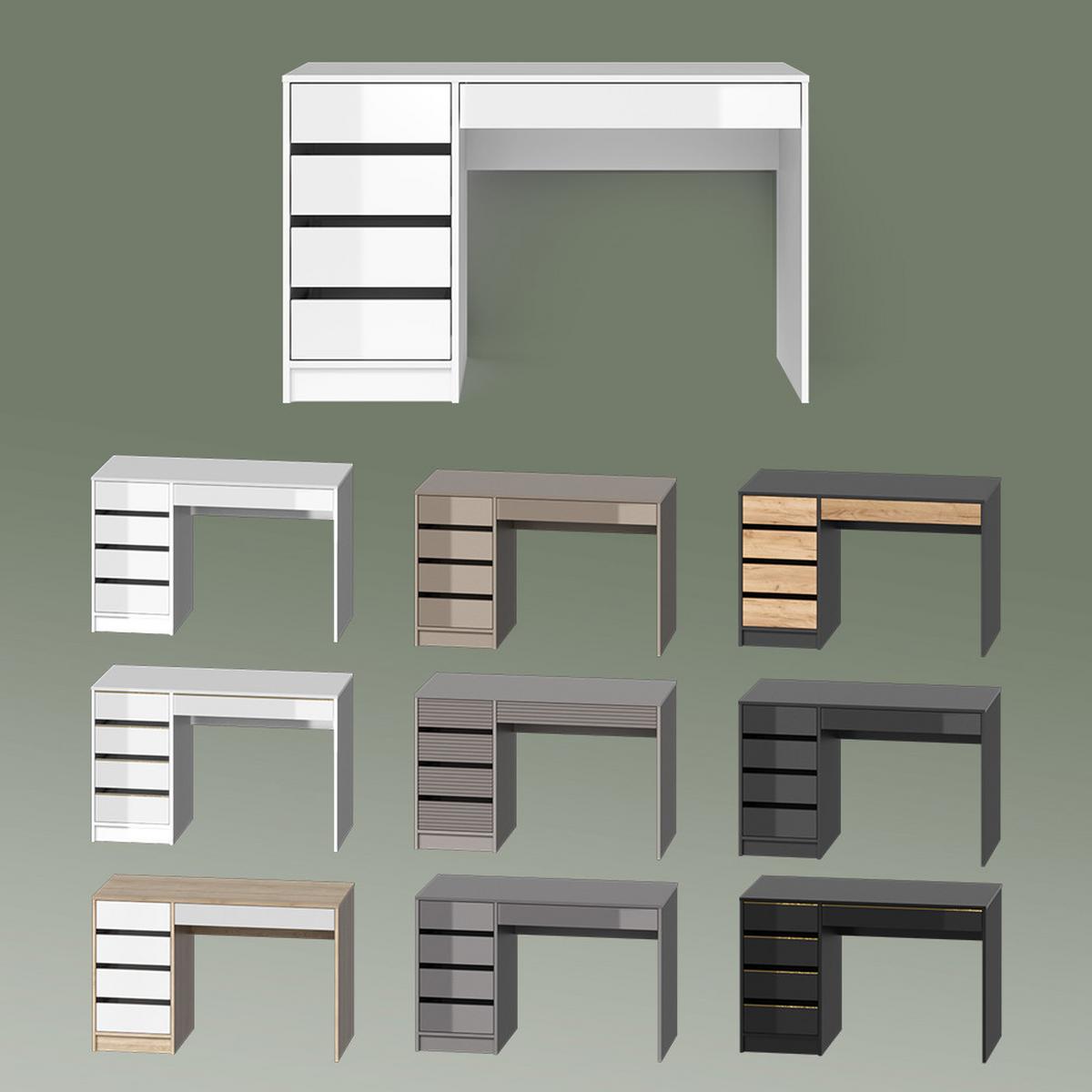 SCHMINKTISCH Imola Anthrazit/Goldkraft Eiche ohne Spiegel - Honigeiche/Anthrazit, Holzwerkstoff (55/120/75cm) - Livinity®