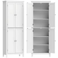 BADEZIMMERSCHRANK MDF Metall Weiß - Weiß, Holzwerkstoff/Metall (30/170/60cm) - HOMCOM