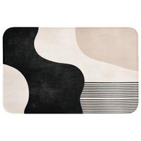WC-VORLEGER Abstrakt - Japandi - Beige - Modern Toilettenteppich 80x50 cm - Beige, Textil (80/1cm) - OnlyWow