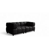 SOFA 2-sitzer Flow - Schwarz, Holzwerkstoff/Textil (192/71/96cm) - Fun Möbel