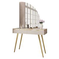 SCHMINKTISCH AURORA-SQ KASCHMIR mit rechts Spiegel - Kaschmir, Holzwerkstoff (102/173/44cm) - Lookway