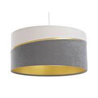 HÄNGELEUCHTE Grau 60/30 cm - Weiß/Grau, Kunststoff (60/0.4/30cm) - ONZENO