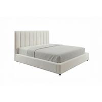POLSTERBETT CATTURA Cremeweiß Velvet - Creme/Weiß, Textil (160/200cm) - KAWOLA