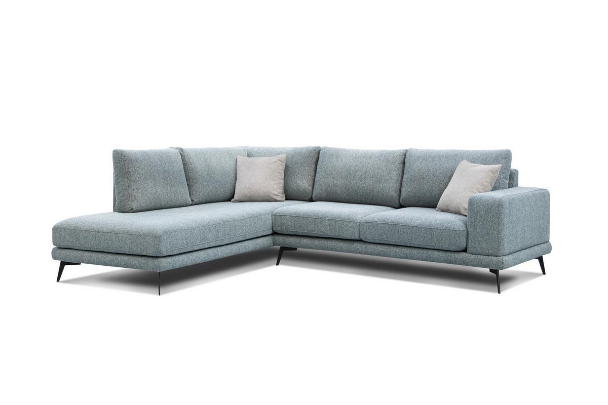 ECKSOFA MEDIOLANE 5-Sitzer, mintgrün - Mintgrün, Holzwerkstoff/Textil (219/282cm) - Wozimo