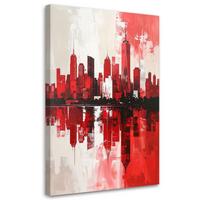 LEINWANDBILD Städte & Architektur 70x100cm - Rot, Textil (70/100cm) - Feeby