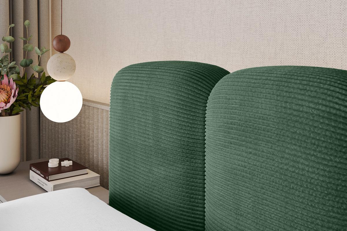 BOXBETT mit Matratze H4 - NINA - 180x200 cm Grün - Waldgrün, Holzwerkstoff (180/200cm) - ALTDECOR