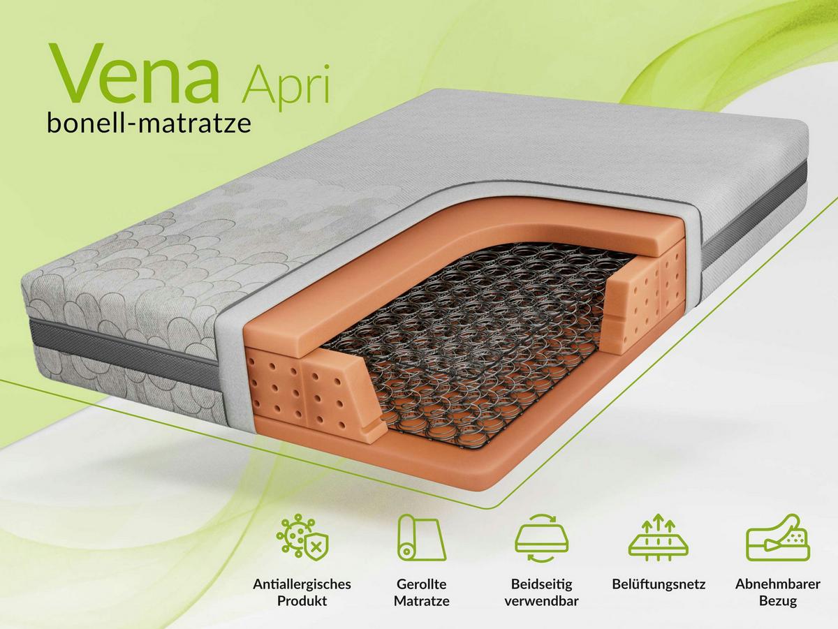 FEDERKERNMATRATZE VENA - 180/200 - H3 - Apri - Multicolor, Textil (180/200cm) - MKS