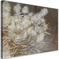 WANDBILD boho pampasgras - Beige, Textil (60/40cm) - Feeby