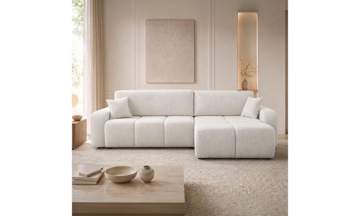 ECKSOFA MALIBU XL 275/150/87 cm Coral 70 - Creme, Textil (275/150cm) - Lookway