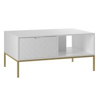 COUCHTISCH Daria Weiß - Weiß, Holzwerkstoff (68/104/69cm) - Petits-meubles