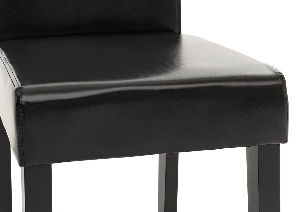 ESSZIMMERSTUHL Schwarz, Schwarz - Schwarz, Leder (43/90/56cm) - MCW