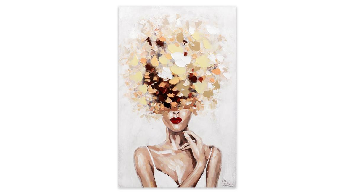 ÖLGEMÄLDE 60/90 cm - Gelb, Holz/Textil (60/90cm) - KUNSTLOFT