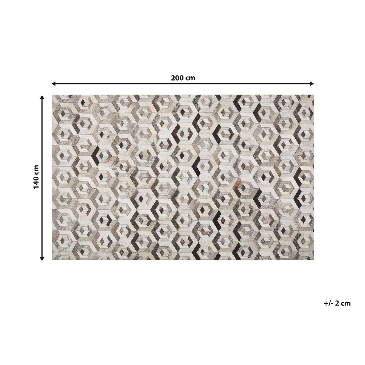 KURZFLOR-TEPPICH Tavak 200/140 cm - Braun, Fell (140/200cm) - Beliani